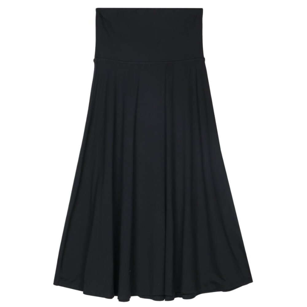Patagonia Morning Glory Fold Over Full Skirt Size Small Black